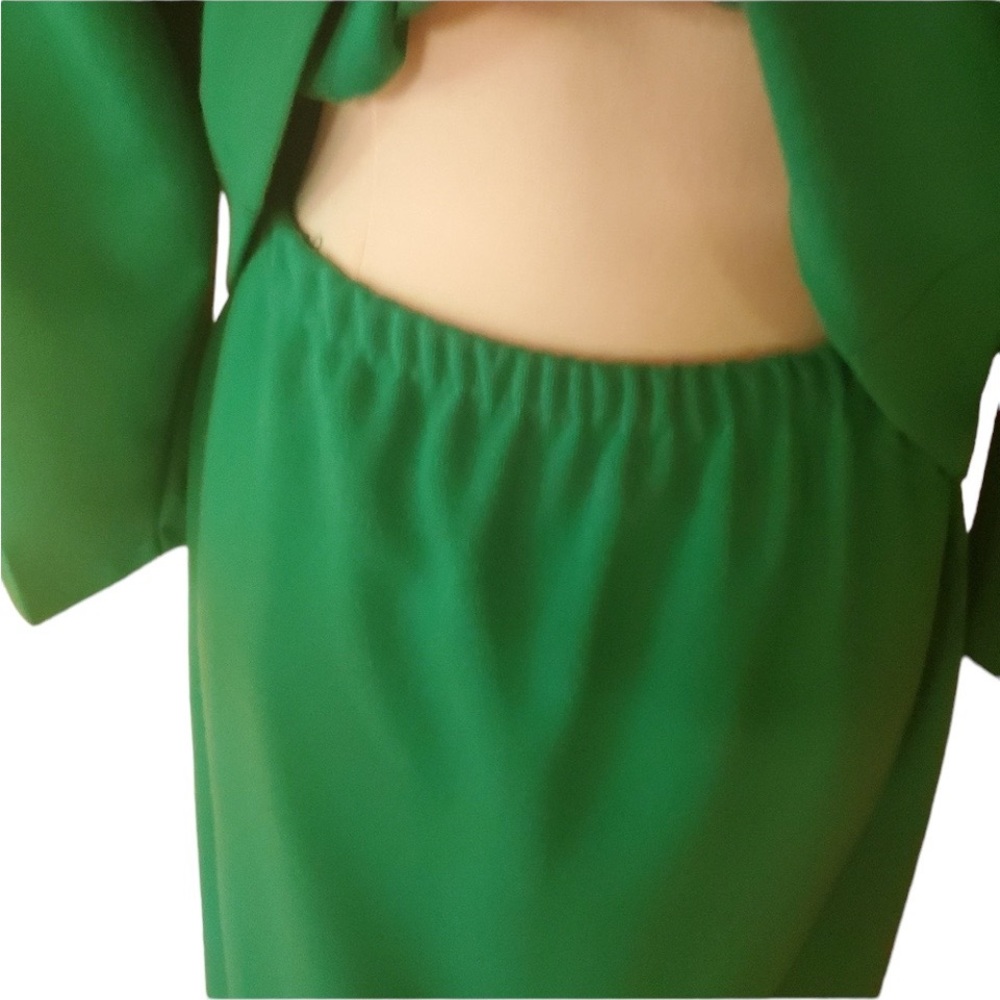 1980s‎ Pablo Collection Green Skirt Suit Set - Picture 4 of 8